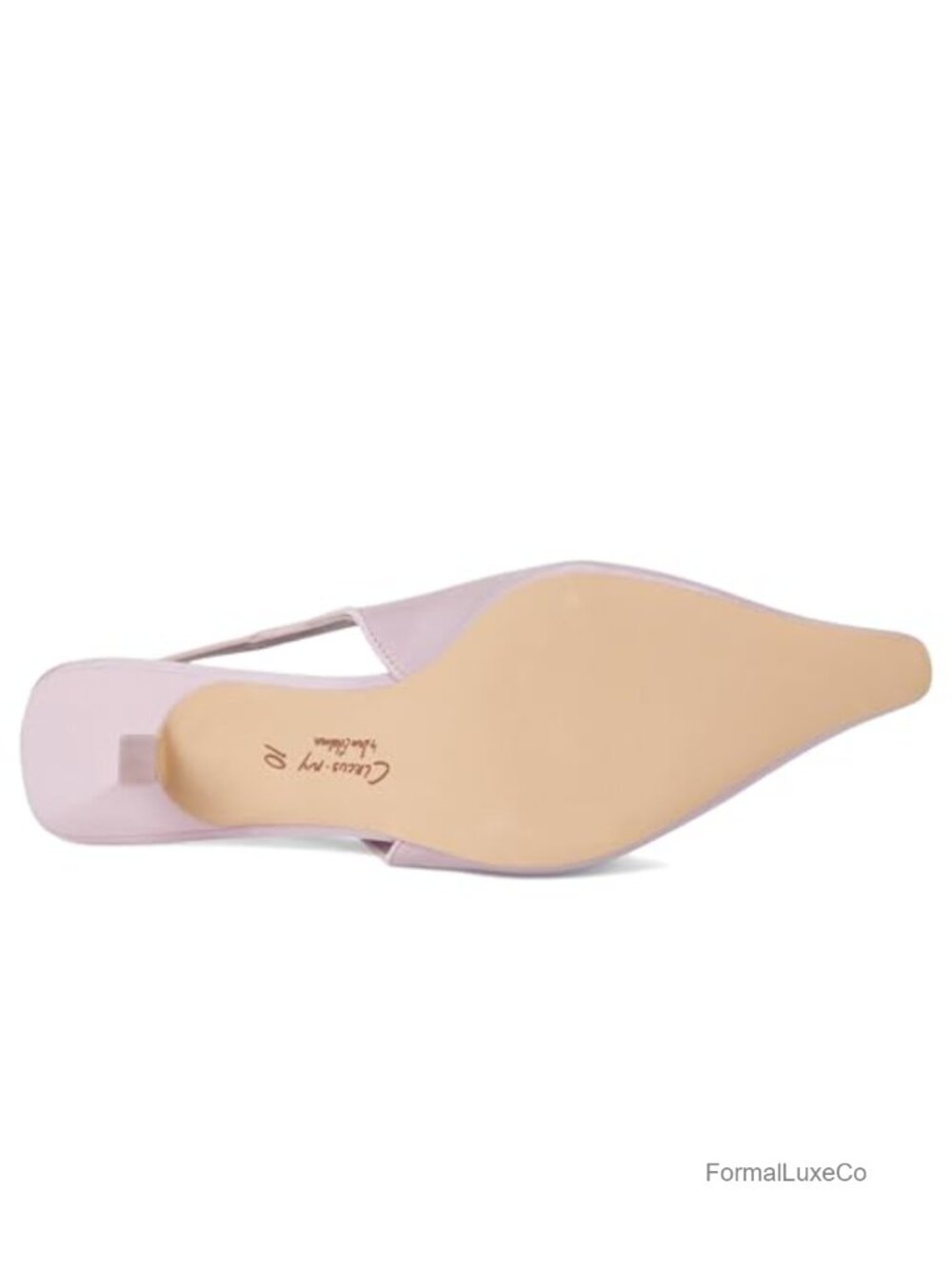 Pointed Toe Kitten Heel Slingback Pump with Bow - Picture 2 of 6